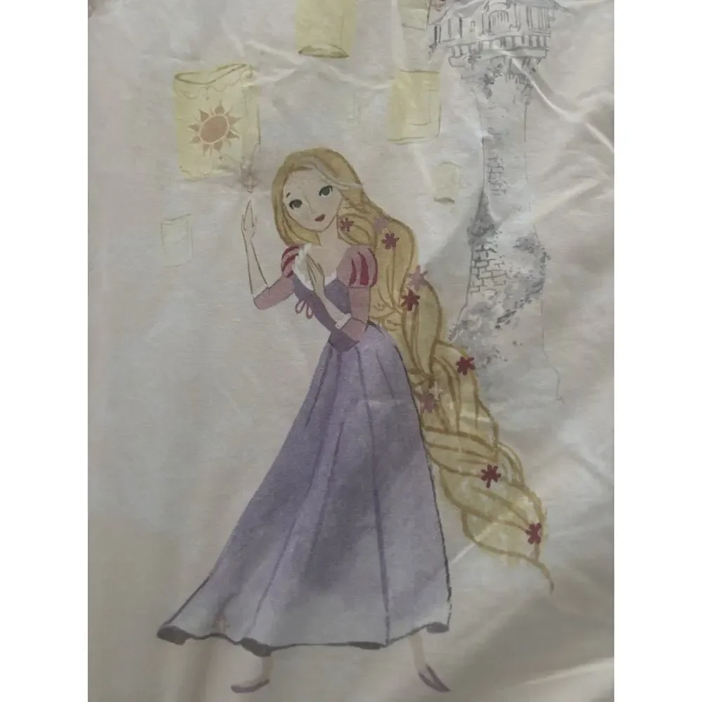 Pottery Barn Kids Twin Duvet Disney Princess Mary Blair Organic Cotton